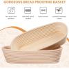 image5 Inch Banneton Bread Proofing Basket Set of 6 Kikcoin Mini Sourdough Bread Baking Supplies Small Banneton Basket Proofing Baskets for Sourdough Bread Baking12 Oval Baskets  2 Pack