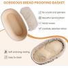 image5 Inch Banneton Bread Proofing Basket Set of 6 Kikcoin Mini Sourdough Bread Baking Supplies Small Banneton Basket Proofing Baskets for Sourdough Bread Baking10 Oval Baskets  2 Pack