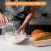 image5 Inch Banneton Bread Proofing Basket Set of 6 Kikcoin Mini Sourdough Bread Baking Supplies Small Banneton Basket Proofing Baskets for Sourdough Bread Baking12 Oval Baskets  2 Pack
