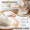 imageBread Proofing Basket Kikcoin Banneton Bread Proofing Basket Set of 2 9 Inch ampamp 10 Inch Round Sourdough Proofing Basket with Linen Liner Bread Lame Dough Whisk9Round  10Round