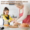 imageComplete Sourdough Starter Kit Kikcoin 26PCS Banneton Bread Proofing Basket Set Includes 35oz Sourdough Starter Jar Sourdough Bread Baking Supplies with Bread Lame Danish Whisk Dough Scraper10 Round Basket  10 Oval Basket  Sourdough Jar
