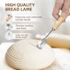 imageComplete Sourdough Starter Kit Kikcoin 26PCS Banneton Bread Proofing Basket Set Includes 35oz Sourdough Starter Jar Sourdough Bread Baking Supplies with Bread Lame Danish Whisk Dough Scraper10 Round Basket  10 Oval Basket  Sourdough Jar