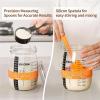 imageKikcoin Sourdough Starter Kit 35oz Large Capacity Sourdough Starter Jar with Date Marked Feeding Band Thermometer Stainless Steel Lid Measuring Spoons Reusable Sourdough Bread Baking SuppliesOrange