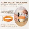imageKikcoin Sourdough Starter Kit 35oz Large Capacity Sourdough Starter Jar with Date Marked Feeding Band Thermometer Stainless Steel Lid Measuring Spoons Reusable Sourdough Bread Baking SuppliesOrange