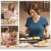image23 PCS Kitchen Utensils Set Kikcoin Wood Handle Silicone Cooking Utensils Set with Holder Spatulas Silicone Heat Resistant Cooking Gadgets for Nonstick Cookware Grey