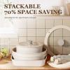 imageKIKCOIN 20 Pcs Pots and Pans Set Non Stick Detachable Handle Cookware Sets Nonstick Non Toxic Induction RV Kitchen Cooking Set with Removable Handles DishwasherOven Safe Easy Clean BlackBeige with Taupe