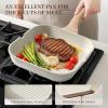 imageKikcoin 16Pcs Pots and Pans Set Nonstick Ceramic Cookware Sets Induction Kitchen Cooking Set Non toxic Healthy Non Stick wGrill PanSaute Pan Ceramic WhiteCeramic White