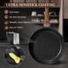 imageKikcoin 16Pcs Pots and Pans Set Nonstick Ceramic Cookware Sets Induction Kitchen Cooking Set Non toxic Healthy Non Stick wGrill PanSaute Pan Ceramic WhiteBlack