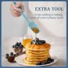 imageKikcoin 43Pcs Kitchen Utensils Set  Silicone Cooking Utensil Set Dishwasher Safe Spatula for Nonstick Cookware 446F Heat Resistant Kitchen Gadgets with Holder BPA Free Avocado GreenBlue