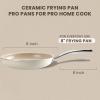 imageKikcoin Ceramic Nonstick Frying Pans Set Healthy Non Toix Pans for Cooking 8quot 95quot 11quot Ceramic Frying Pans and Skillet with Stay Cool Handle DishwasherOven Safe PFAS ampamp PTFE ampamp PFOA FreeCream Beige