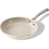 imageKikcoin Ceramic Nonstick Frying Pans Set Healthy Non Toix Pans for Cooking 8quot 95quot 11quot Ceramic Frying Pans and Skillet with Stay Cool Handle DishwasherOven Safe PFAS ampamp PTFE ampamp PFOA FreeCream Beige