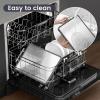 imageKikcoin Double Sided Stainless Steel Cutting Boards for Kitchen Stainless Steel and Wheat Straw PP Large Chopping Board BlackBeige