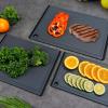 imageKikcoin Plastic Cutting Boards for Kitchen 3Piece Large Cutting Board Set Dishwasher Safe Chopping Boards with Nonslip Feet and Juice Grooves WhiteGray