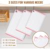 imageKikcoin Plastic Cutting Boards for Kitchen 3Piece Large Cutting Board Set Dishwasher Safe Chopping Boards with Nonslip Feet and Juice Grooves WhitePink