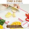 imageKikcoin Plastic Cutting Boards for Kitchen 3Piece Large Cutting Board Set Dishwasher Safe Chopping Boards with Nonslip Feet and Juice Grooves WhitePink