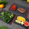 imageKikcoin Plastic Cutting Boards for Kitchen 3Piece Large Cutting Board Set Dishwasher Safe Chopping Boards with Nonslip Feet and Juice Grooves WhiteRed