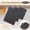 imageKikcoin Plastic Cutting Boards for Kitchen 3Piece Large Cutting Board Set Dishwasher Safe Chopping Boards with Nonslip Feet and Juice Grooves WhiteRed