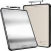 imageKikcoin Double Sided Stainless Steel Cutting Boards for Kitchen Stainless Steel and Wheat Straw PP Large Chopping Board BlackBeige