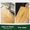 imageBamboo Cutting Boards for Kitchen Extra Large Wood Cutting Board with Deep Juice Groove and Handle Heavy Duty Chopping board Kikcoin 20quot x 14quot173L x 12W