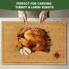 imageBamboo Cutting Boards for Kitchen Extra Large Wood Cutting Board with Deep Juice Groove and Handle Heavy Duty Chopping board Kikcoin 20quot x 14quot318L x 208W