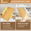 imageBamboo Cutting Boards for Kitchen Set of 3 Kitchen Chopping Board with 3 BuiltIn Compartments and Juice Groove Heavy Duty Serving Tray Wood Butcher Block and Wooden Carving Board KikcoinBamboo