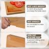imageKikcoin Bamboo Cutting Boards for Kitchen Extra Large Wood Cutting Board with Rotating Kickstand ampamp Juice Groove Wooden Chopping Board for Meats Veges Fruits Heavy Duty Serving Tray 17 x 113 inch20L x 14W