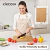 imageKikcoin Bamboo Cutting Boards for Kitchen Extra Large Wood Cutting Board with Rotating Kickstand ampamp Juice Groove Wooden Chopping Board for Meats Veges Fruits Heavy Duty Serving Tray 17 x 113 inch17L x 113W