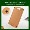 imageKikcoin Wood Cutting Board Cutting Boards for Kitchen Dishwasher Safe Nonslip Chopping Board with Juice Groove Wood Fiber Composite Cutting Board with Hanging Hole 146quot108quotRectangular