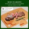 imageKikcoin Wood Cutting Board Cutting Boards for Kitchen Dishwasher Safe Nonslip Chopping Board with Juice Groove Wood Fiber Composite Cutting Board with Hanging Hole 146quot108quotOval