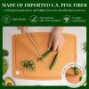 imageKikcoin Wood Cutting Board Cutting Boards for Kitchen Dishwasher Safe Nonslip Chopping Board with Juice Groove Wood Fiber Composite Cutting Board with Hanging Hole 146quot108quotOval