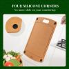 imageKikcoin Wood Cutting Board Cutting Boards for Kitchen Dishwasher Safe Nonslip Chopping Board with Juice Groove Wood Fiber Composite Cutting Board with Hanging Hole 146quot108quotRectangular