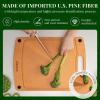imageKikcoin Wood Cutting Board Cutting Boards for Kitchen Dishwasher Safe Nonslip Chopping Board with Juice Groove Wood Fiber Composite Cutting Board with Hanging Hole 146quot108quotRectangular