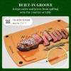 imageKikcoin Wood Cutting Board Cutting Boards for Kitchen Dishwasher Safe Nonslip Chopping Board with Juice Groove Wood Fiber Composite Cutting Board with Hanging Hole 146quot108quotRectangular