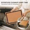 imageKikcoin Wood Cutting Board Set of 3 Cutting Boards for Kitchen with Holder Dishwasher Safe Nonslip Chopping Board with Juice Groove Wood Fiber Composite Cutting Boards