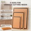 imageKikcoin Wood Cutting Board Set of 3 Cutting Boards for Kitchen with Holder Dishwasher Safe Nonslip Chopping Board with Juice Groove Wood Fiber Composite Cutting Boards