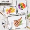 imageNon Slip Cutting Board Kikcoin Extra Large Plastic Cutting Boards for Kitchen Dishwasher Safe Chopping Board Set of 3 with Juice Grooves Easy Grip HandleWhite