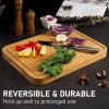 imageTurkey Carving Board Heavy Duty Meat Cutting Board for Thanksgiving Bamboo Wood Butcher Block Brisket Cutting Boards with Juice Groove Pyramid Spikes Stabilizes Steak or Turkey While Carving