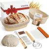 image5 Inch Banneton Bread Proofing Basket Set of 6 Kikcoin Mini Sourdough Bread Baking Supplies Small Banneton Basket Proofing Baskets for Sourdough Bread Baking10 Oval Baskets  2 Pack
