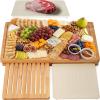 imageKikcoin Bamboo Cutting Board Set with Defrosting Tray Wood Cutting Boards for Kitchen with Deep Juice Grooves ampamp Builtin Organizer Meal Prep Charcuterieampamp Chopping Board for Meat Vegetables and Bread