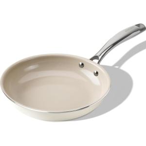 imageKikcoin Ceramic Nonstick Frying Pans Set Healthy Non Toix Pans for Cooking 8quot 95quot 11quot Ceramic Frying Pans and Skillet with Stay Cool Handle DishwasherOven Safe PFAS ampamp PTFE ampamp PFOA FreeCream Beige