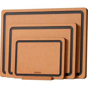 imageKikcoin Wood Cutting Board Set of 3 Cutting Boards for Kitchen with Holder Dishwasher Safe Nonslip Chopping Board with Juice Groove Wood Fiber Composite Cutting Boards