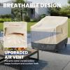 imageExtra Heavy Duty Patio Chair Covers Waterproof Up to 8000pa 2 Pack Patio Furniture Covers for Outdoor Swivel Rocking Chair Adirondack Chairs Outdoor Seat Cover with Air Vents 33quotW x 35quotD x 385quotHBeige with Grey