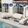 imageExtra Heavy Duty Patio Chair Covers Waterproof Up to 8000pa 2 Pack Patio Furniture Covers for Outdoor Swivel Rocking Chair Adirondack Chairs Outdoor Seat Cover with Air Vents 33quotW x 35quotD x 385quotHBeige with Grey