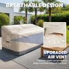 imageExtra Heavy Duty Patio Chair Covers Waterproof Up to 8000pa 2 Pack Patio Furniture Covers for Outdoor Swivel Rocking Chair Adirondack Chairs Outdoor Seat Cover with Air Vents 33quotW x 35quotD x 385quotHBeige with Grey