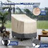 imageExtra Heavy Duty Patio Chair Covers Waterproof Up to 8000pa 2 Pack Patio Furniture Covers for Outdoor Swivel Rocking Chair Adirondack Chairs Outdoor Seat Cover with Air Vents 33quotW x 35quotD x 385quotHBeige with Grey