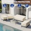 imageExtra Heavy Duty Patio Chair Covers Waterproof Up to 8000pa 2 Pack Patio Furniture Covers for Outdoor Swivel Rocking Chair Adirondack Chairs Outdoor Seat Cover with Air Vents 33quotW x 35quotD x 385quotHBeige with Grey