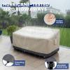 imageExtra Heavy Duty Patio Chair Covers Waterproof Up to 8000pa 2 Pack Patio Furniture Covers for Outdoor Swivel Rocking Chair Adirondack Chairs Outdoor Seat Cover with Air Vents 33quotW x 35quotD x 385quotHBeige with Grey