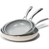 imageKikcoin Ceramic Nonstick Frying Pan Skillets  3 Sizes Omelette Pans for Healthly Cooking 89511 Inch Egg Pan with Stay Cool Handle Free of PFAS PFOA PTEE OvenDishwasher Safe for Busy Kitchen