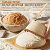 imageKikcoin Sourdough Starter Kit Complete Sourdough Bread Baking Supplies Includes 24oz Sourdough Starter Jar Rattan Banneton Proofing Basket Set of 2 Artisan Bread Making Kit for Beginners ampamp Pros