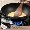 imageKikcoin Wood Kitchen Utensils Set 10 PCS Solid Teak Wooden Spoons for Cooking with Long Handle HeatResistant Wooden Cooking Utensils Set for Nonstick Cookware Including Hanging Hole7 PCS SET